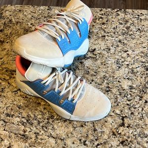 Adidas men’s 11222 sneakers 10.5 blue and orange basketball
